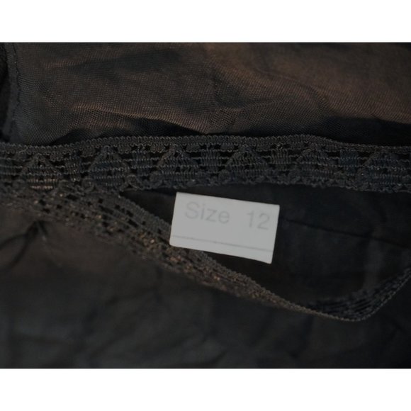 Vintage Black Formal Dress with Rhinestone Collar Sleeveless Long Length Sheath - Picture 9 of 10